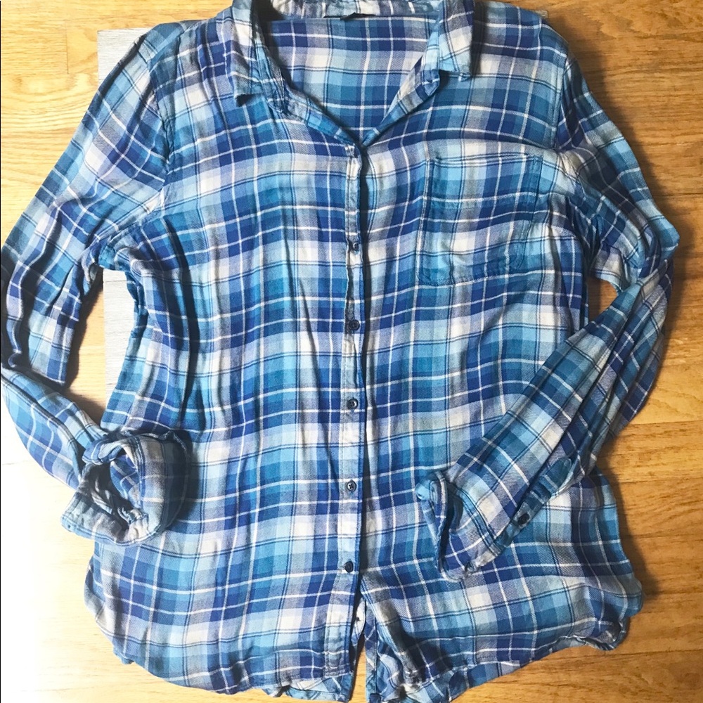 Lucky Brand women’s rayon plaid tunic shirt L